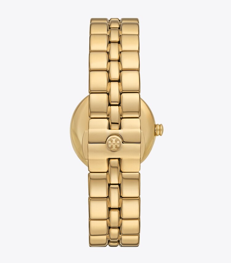 Tory Burch KIRA WATCH, GOLD-TONE STAINLESS STEEL - Navy/Gold