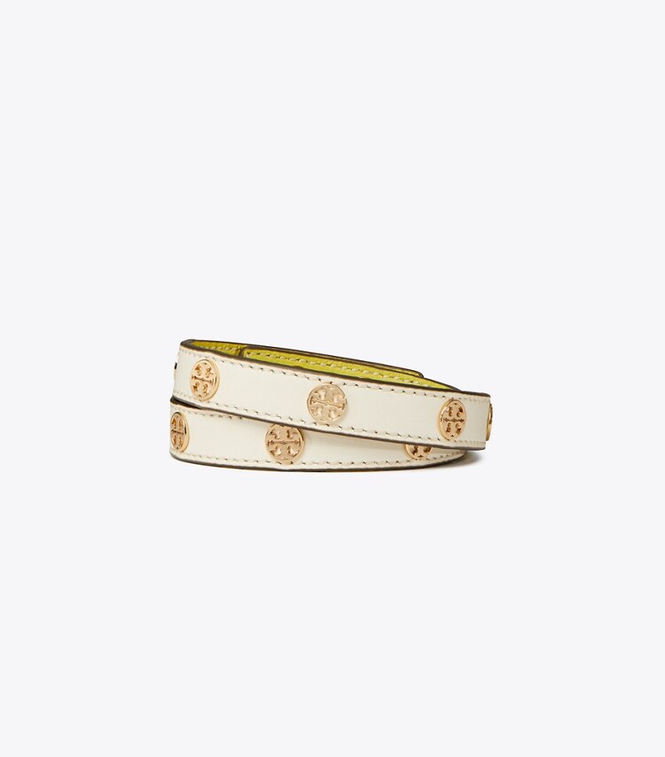 Tory Burch MILLER DOUBLE-WRAP BRACELET - Tory Gold / New Ivory