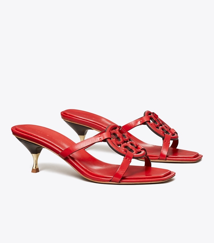 Tory Burch MILLER BOMBe LOW HEEL SANDAL - Triple Red