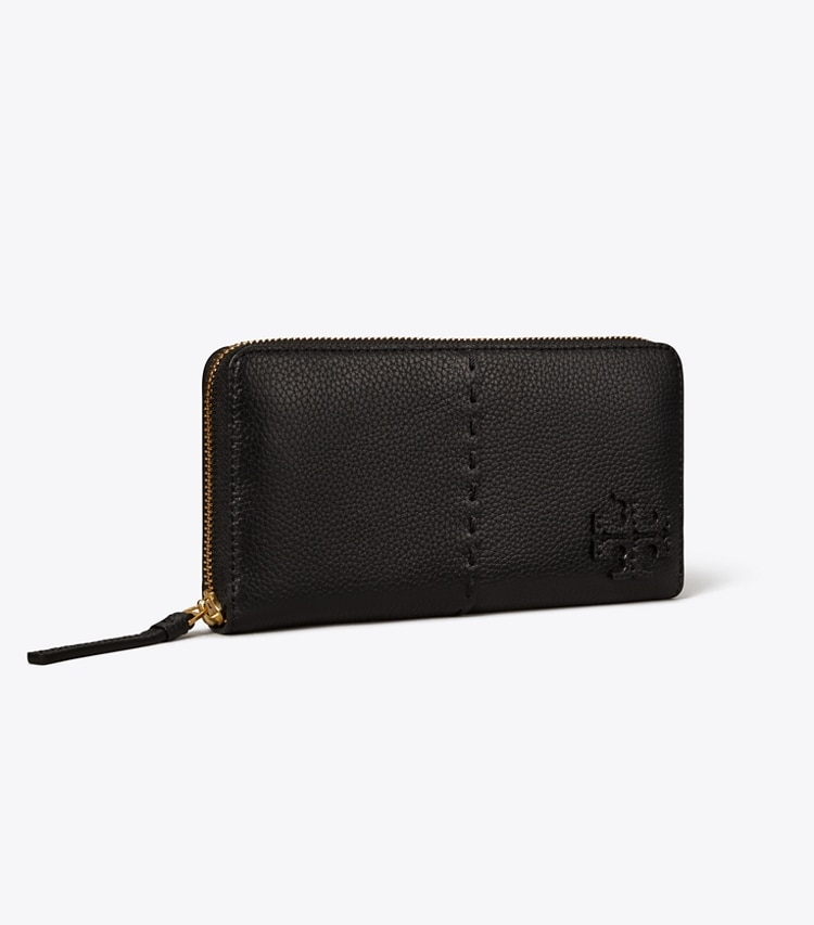 Tory Burch MCGRAW ZIP CONTINENTAL WALLET - Black