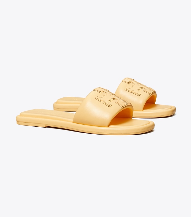 Tory Burch DOUBLE T SPORT SLIDE - Peach Puff