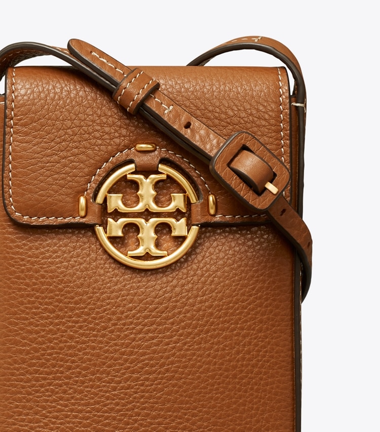 Tory Burch MILLER PHONE CROSSBODY - Light Umber