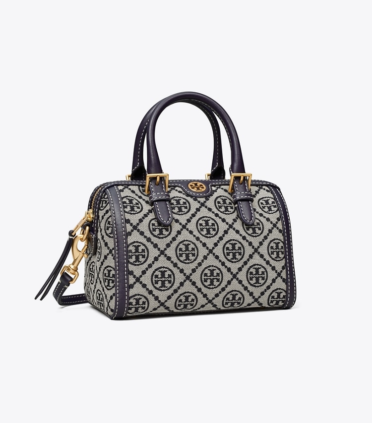 Tory Burch MINI T MONOGRAM BARREL BAG - Tory Navy