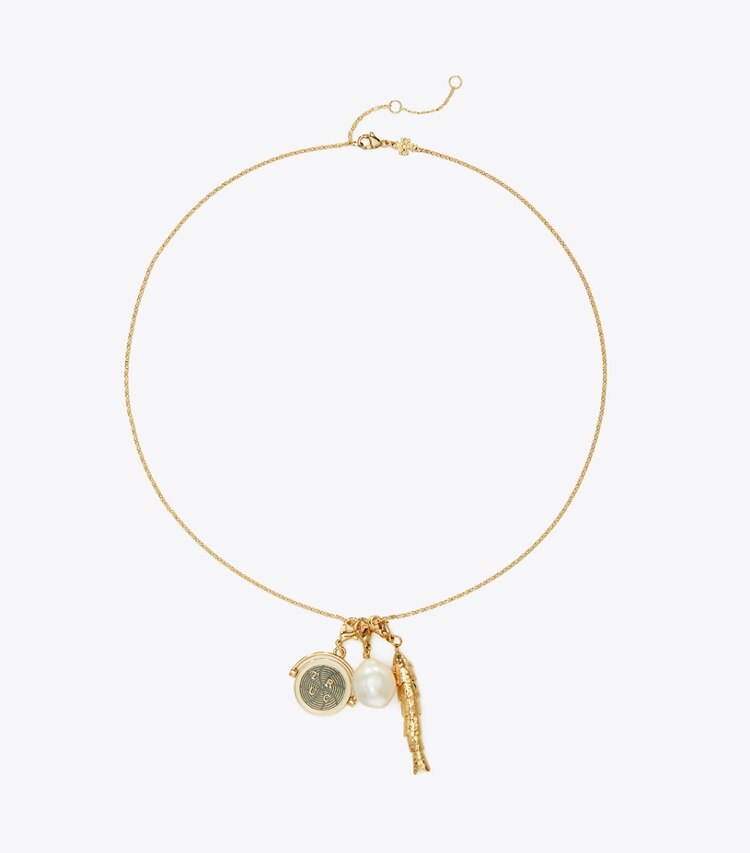 Tory Burch CHARM PENDANT NECKLACE - Tory Gold