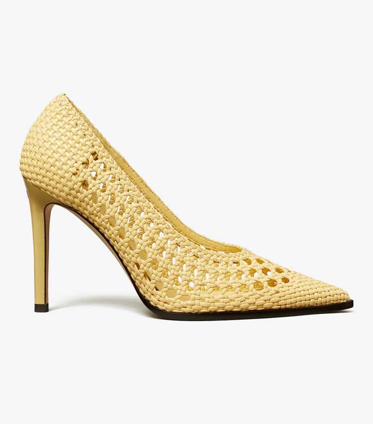 Tory Burch WOVEN POINTED PUMP - Sweet Corn