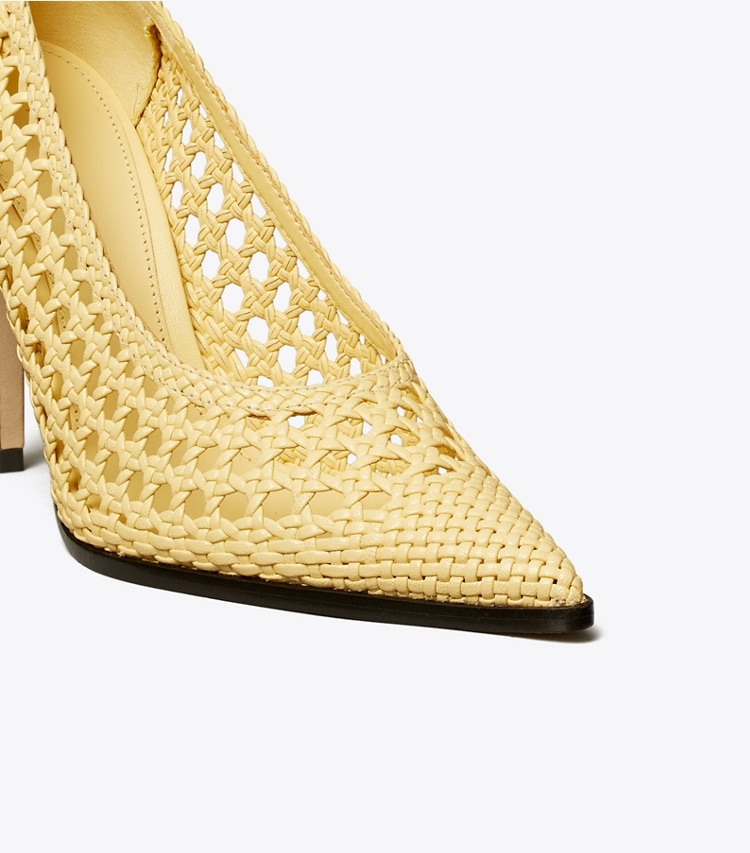 Tory Burch WOVEN POINTED PUMP - Sweet Corn