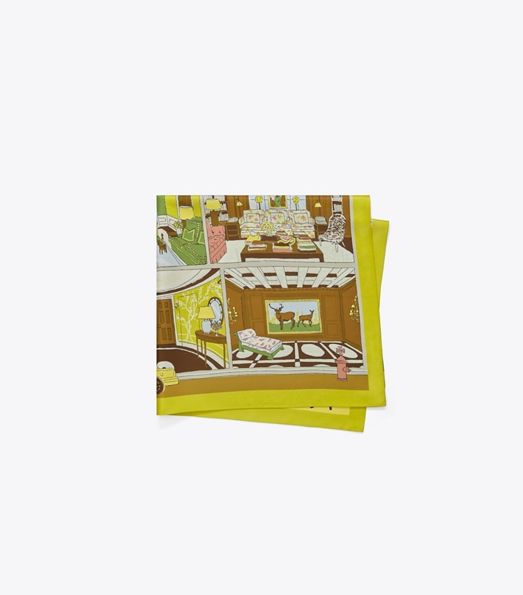 Tory Burch DOLLHOUSE SQUARE - Tory Mansion Chartreuse