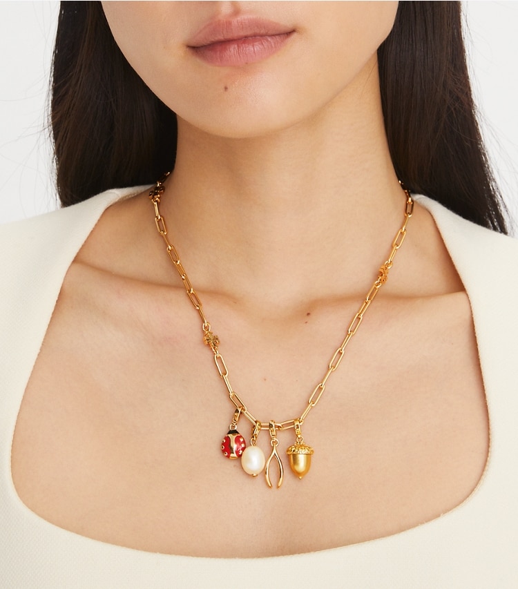 Tory Burch LADYBUG CHARM - Tory Gold / Red