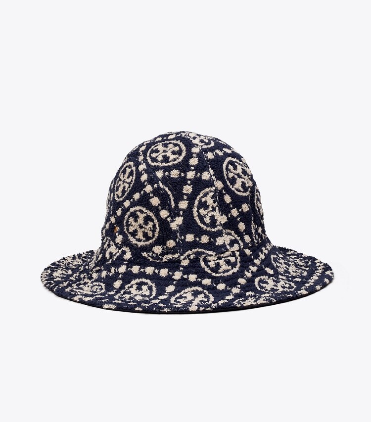 Tory Burch T MONOGRAM REVERSIBLE BUCKET HAT - Tory Navy