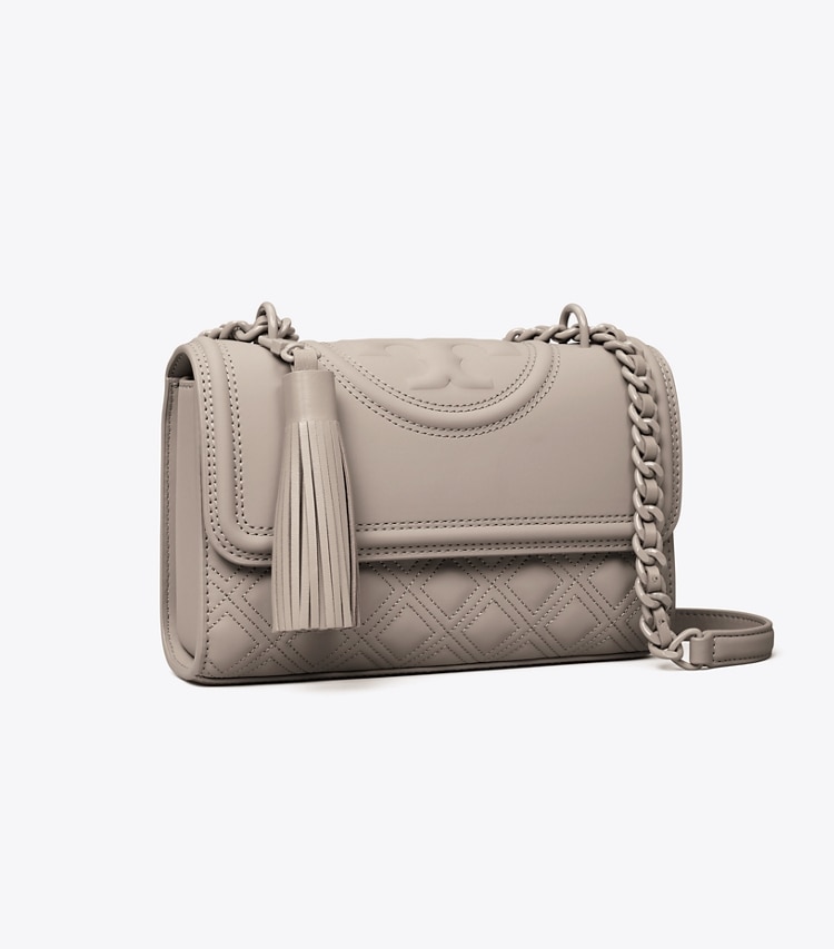 Tory Burch SMALL FLEMING MATTE CONVERTIBLE SHOULDER BAG - Gray Heron