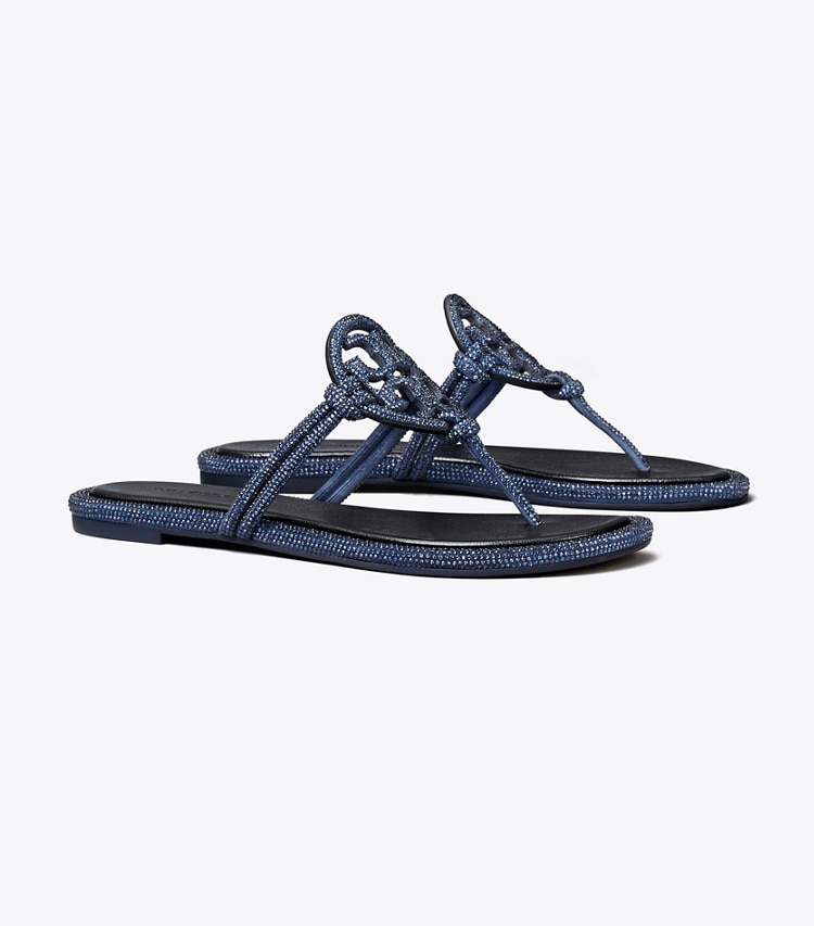 Tory Burch MILLER PAVe KNOTTED SANDAL - Perfect Navy