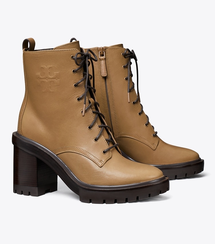 Tory Burch DOUBLE T LUG BOOT - Almond Flour