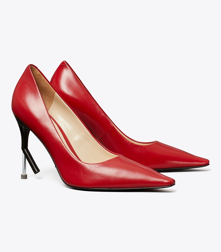 Tory Burch BROKEN HEEL PUMP - Warm Red / Perfect Black