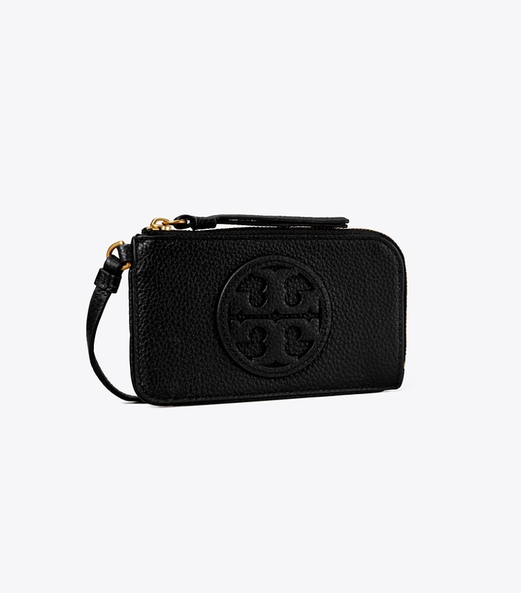 Tory Burch MILLER ZIP CARD CASE - Black