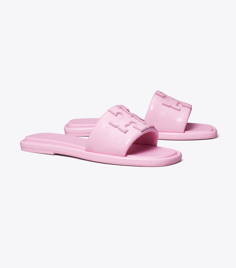 Tory Burch DOUBLE T SPORT SLIDE - Petunia