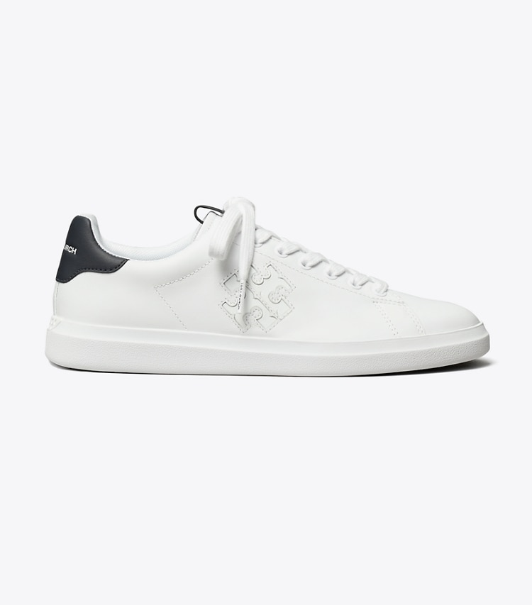 Tory Burch DOUBLE T HOWELL COURT SNEAKER - White / Perfect Navy
