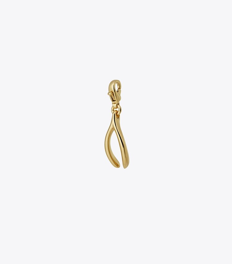 Tory Burch WISHBONE CHARM - Tory Gold