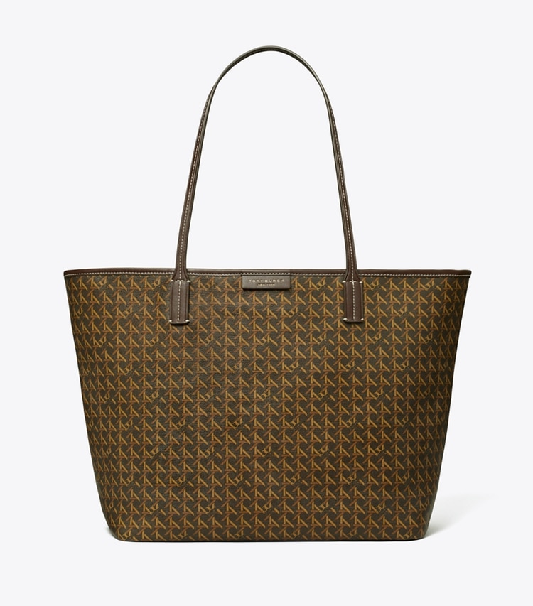 Tory Burch EVER-READY ZIP TOTE - Chocolate