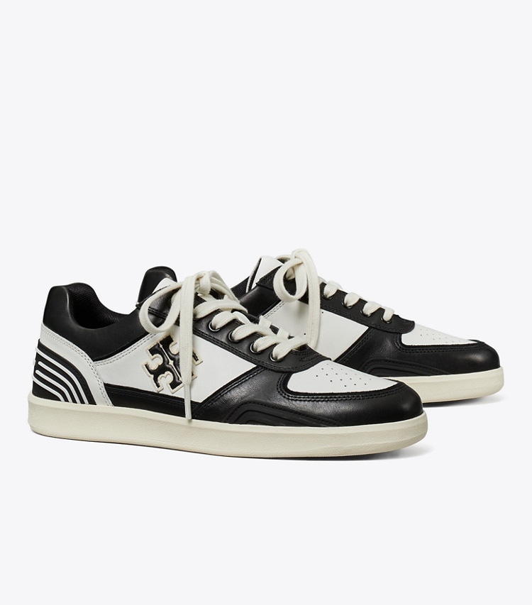 Tory Burch CLOVER COURT SNEAKER - Purity / Perfect Black