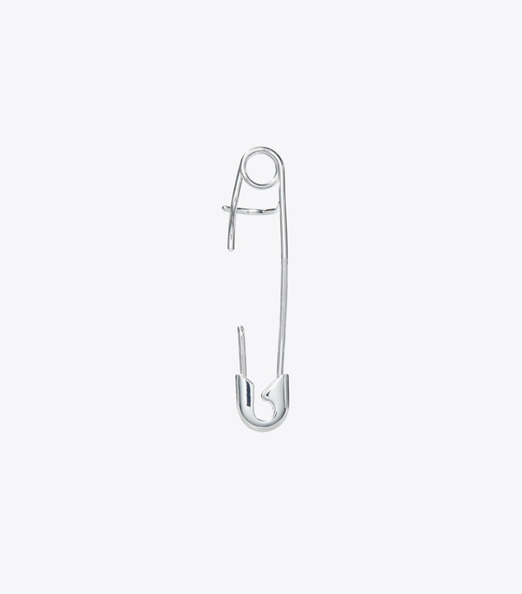Tory Burch STATEMENT SAFETY PIN EARRING - Tory Silver