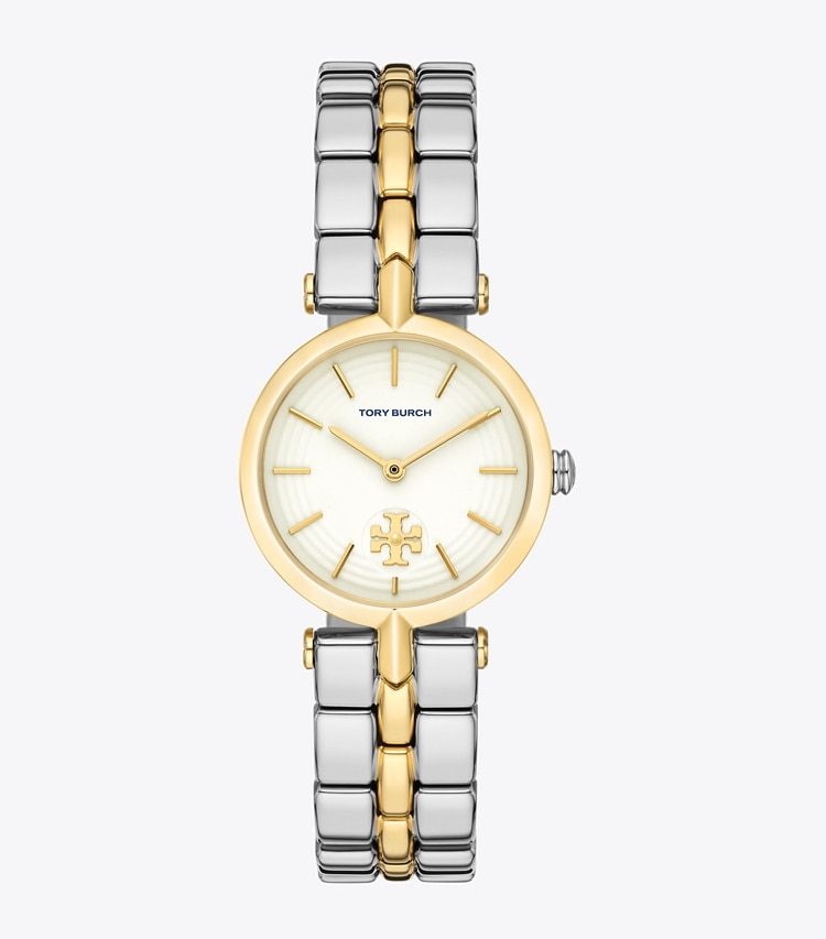 Tory Burch KIRA WATCH, TWO-TONE GOLD/STAINLESS STEEL - Ivory/2 Tone