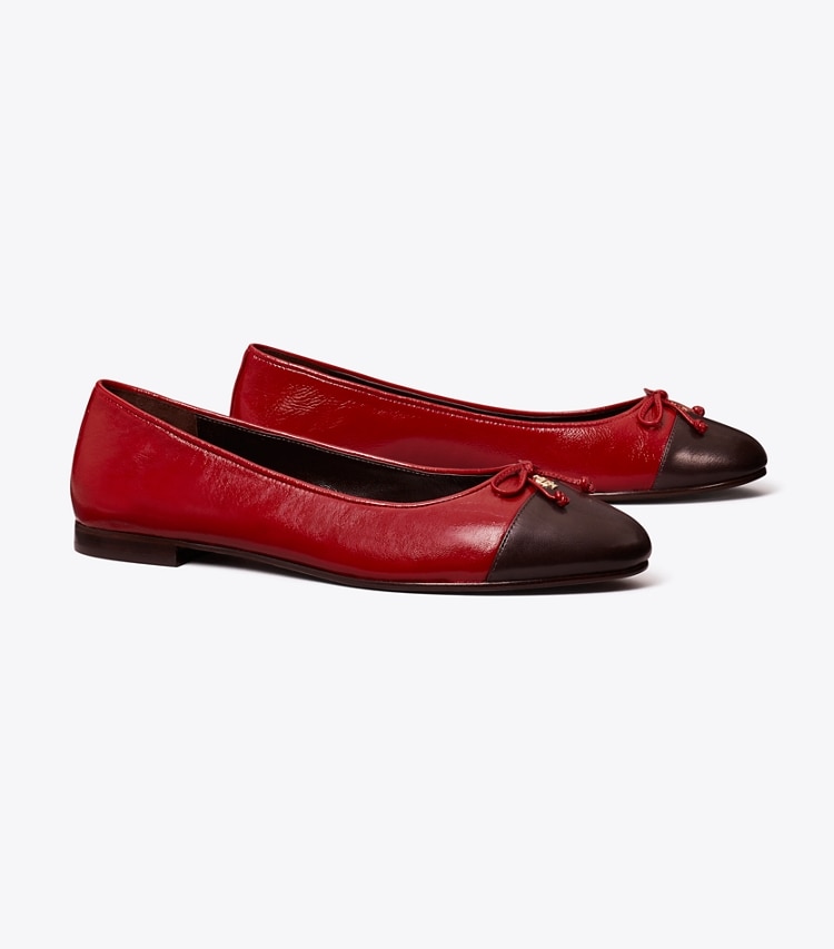 Tory Burch CAP-TOE BALLET - Brick Lane / Coco