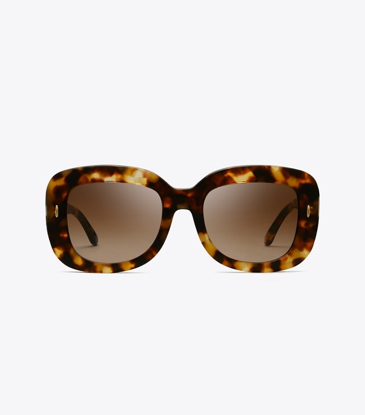 Tory Burch MILLER OVERSIZED SQUARE SUNGLASSES - Vintage Tortoise