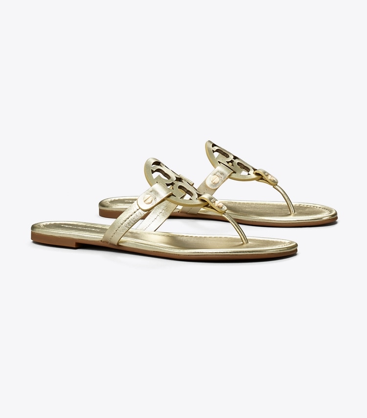 Tory Burch MILLER METALLIC SANDAL - Spark Gold