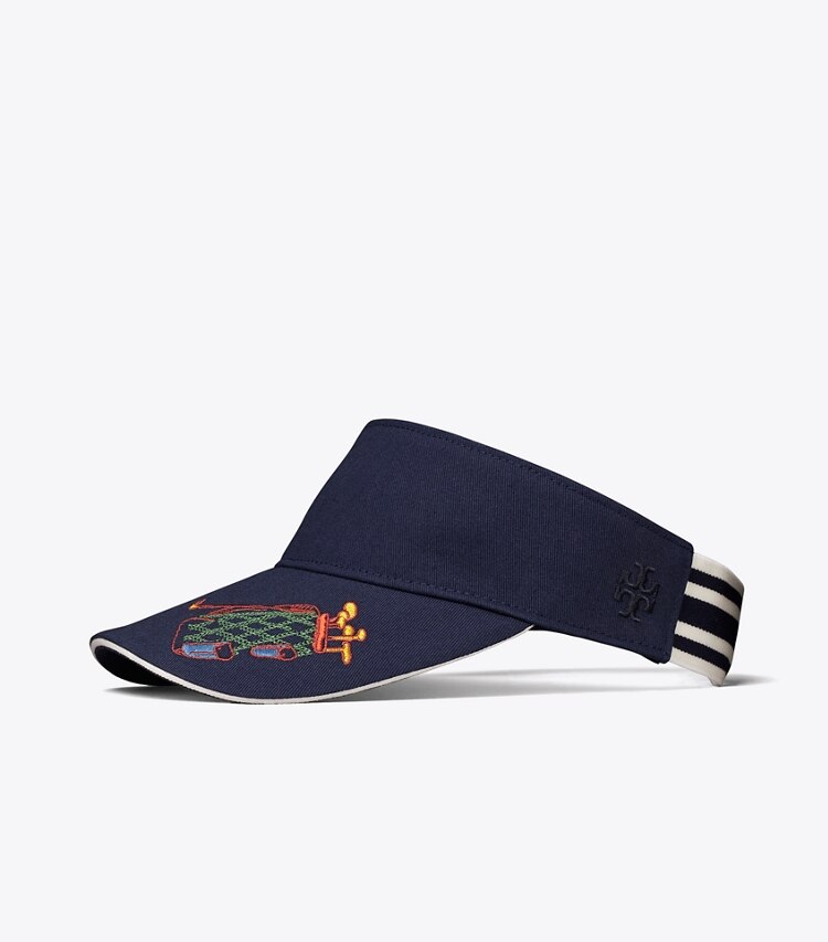 Tory Burch GOLFERS PERFORMANCE VISOR - Tory Navy