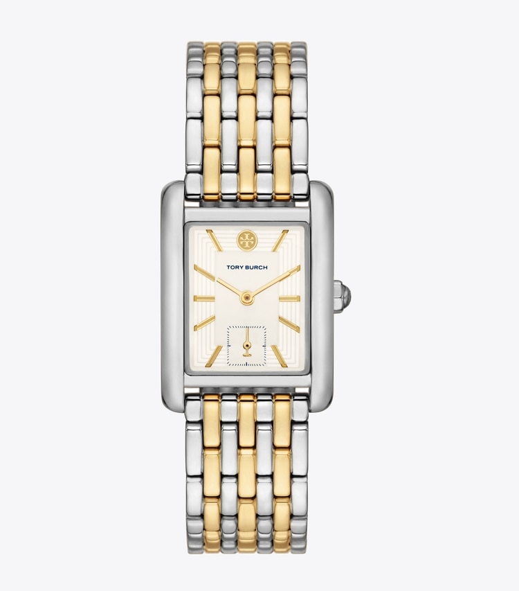 Tory Burch ELEANOR WATCH, TWO-TONE GOLD/STAINLESS STEEL - Ivory / Two-Tone