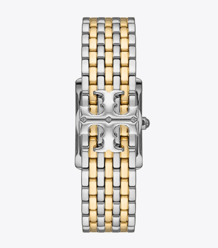 Tory Burch ELEANOR WATCH, TWO-TONE GOLD/STAINLESS STEEL - Ivory / Two-Tone