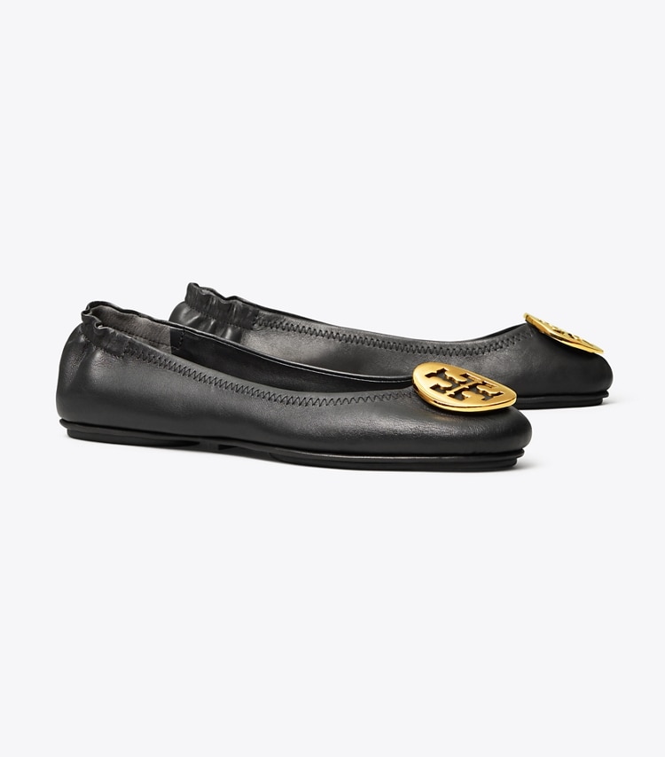 Tory Burch MINNIE TRAVEL BALLET - Perfect Black/Gold