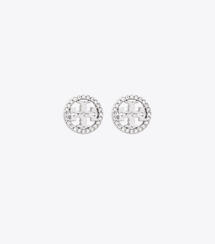 Tory Burch MILLER PAVe STUD EARRING - Tory Silver/Crystal