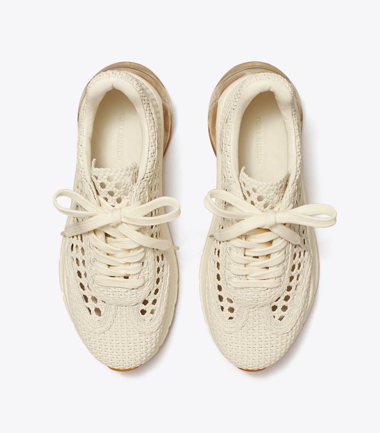 Tory Burch GOOD LUCK WOVEN TRAINER - New Ivory