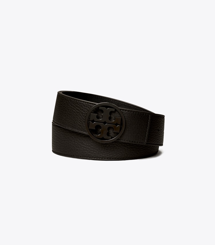 Tory Burch 1.5" MILLER POWDER COATED BELT - Black / Black / Black