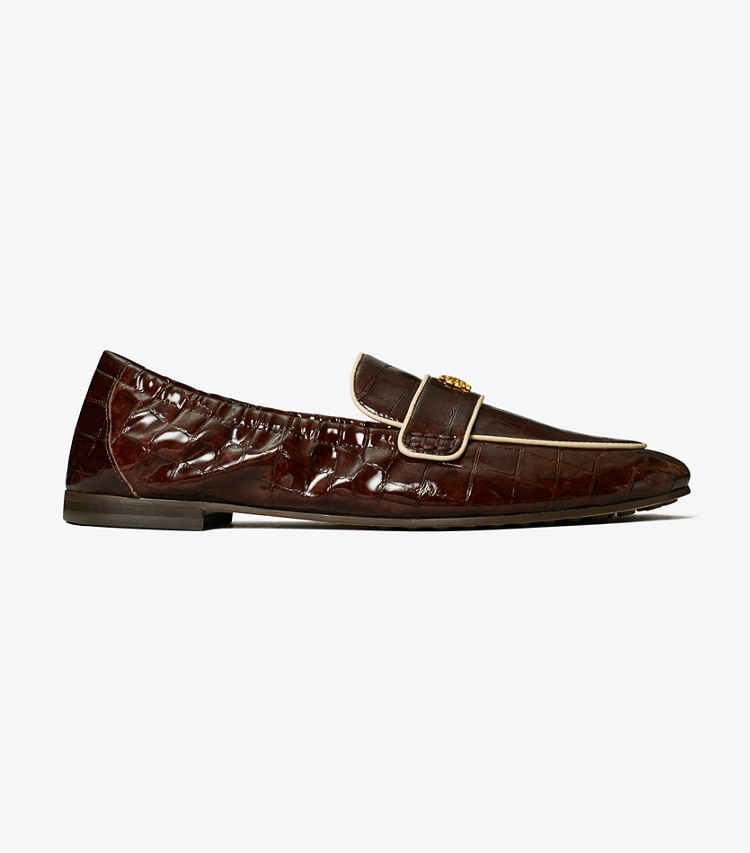 Tory Burch BALLET LOAFER - Brown Croc / New Cream