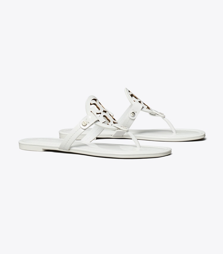 Tory Burch MILLER PATENT SANDAL - Optic White