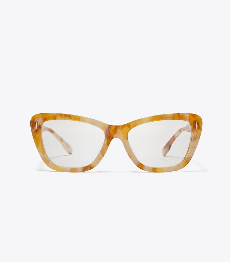 Tory Burch MILLER BUTTERFLY EYEGLASSES - Honey Tortoise