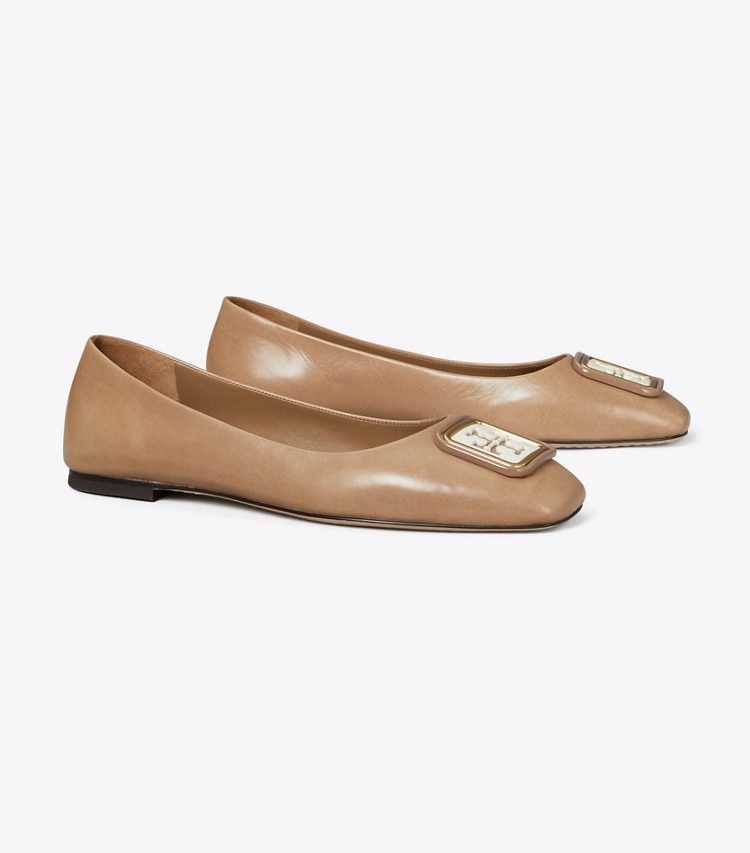 Tory Burch GEORGIA BALLET - Almond Flour