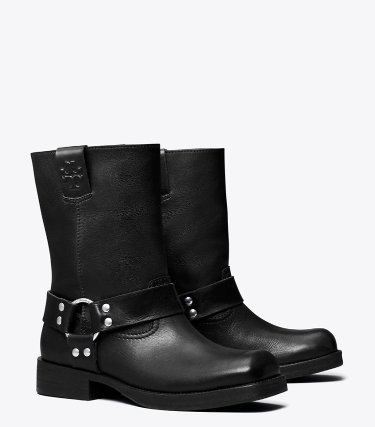 Tory Burch DOUBLE T MOTO BOOT - Perfect Black