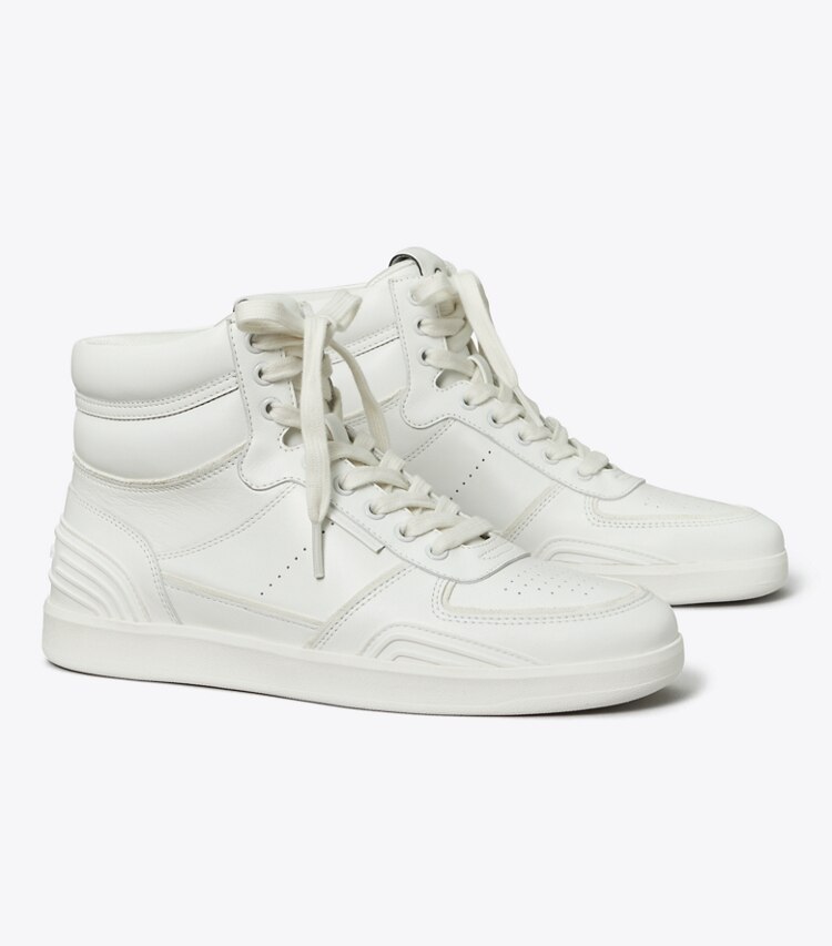 Tory Burch CLOVER COURT HIGH-TOP SNEAKER - Purity / Bianco