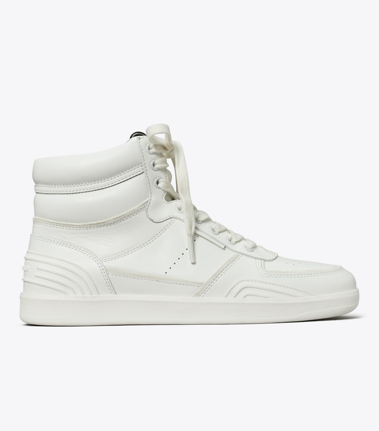 Tory Burch CLOVER COURT HIGH-TOP SNEAKER - Purity / Bianco