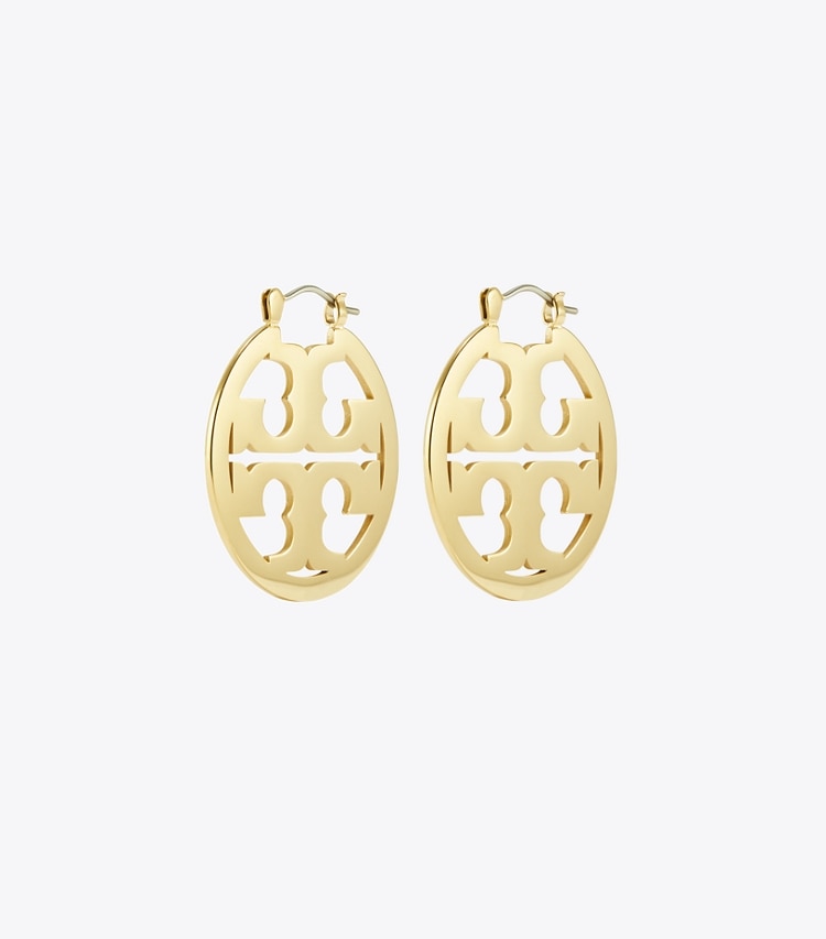 Tory Burch SMALL MILLER HOOP EARRING - Tory Gold