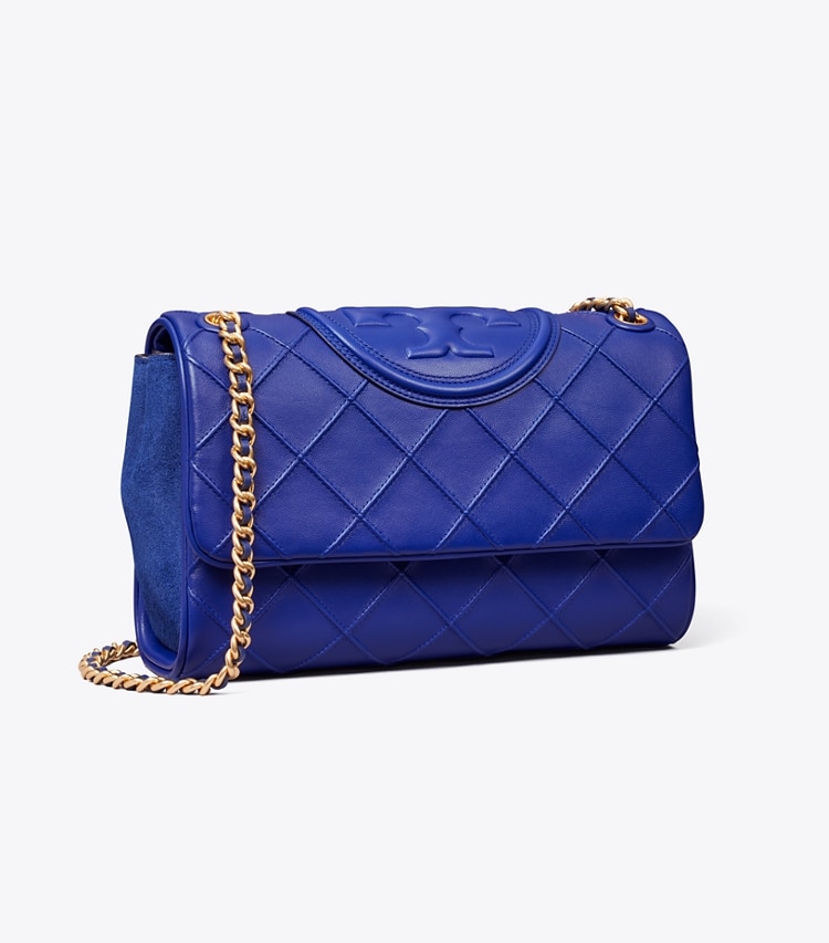 Tory Burch FLEMING SOFT CONVERTIBLE SHOULDER BAG - Navy Day