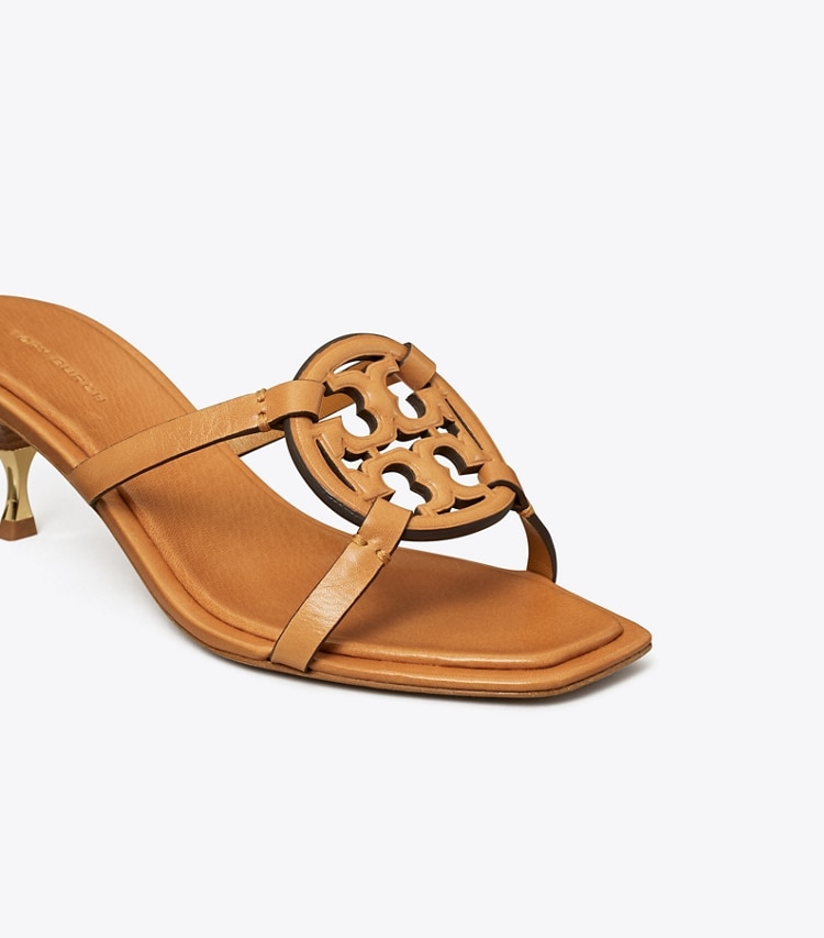 Tory Burch MILLER BOMBe LOW HEEL SANDAL - Caramel Corn