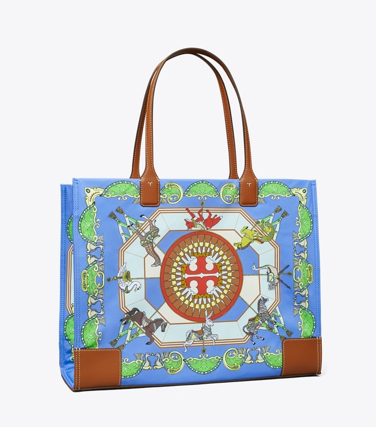 Tory Burch ELLA PRINTED TOTE - Blue Carousel