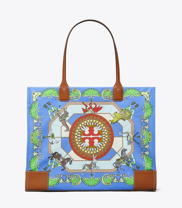 Tory Burch ELLA PRINTED TOTE - Blue Carousel