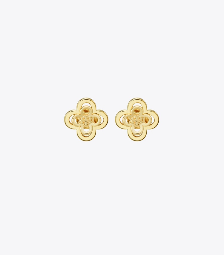 Tory Burch KIRA CLOVER STACKED STUD - Tory Gold